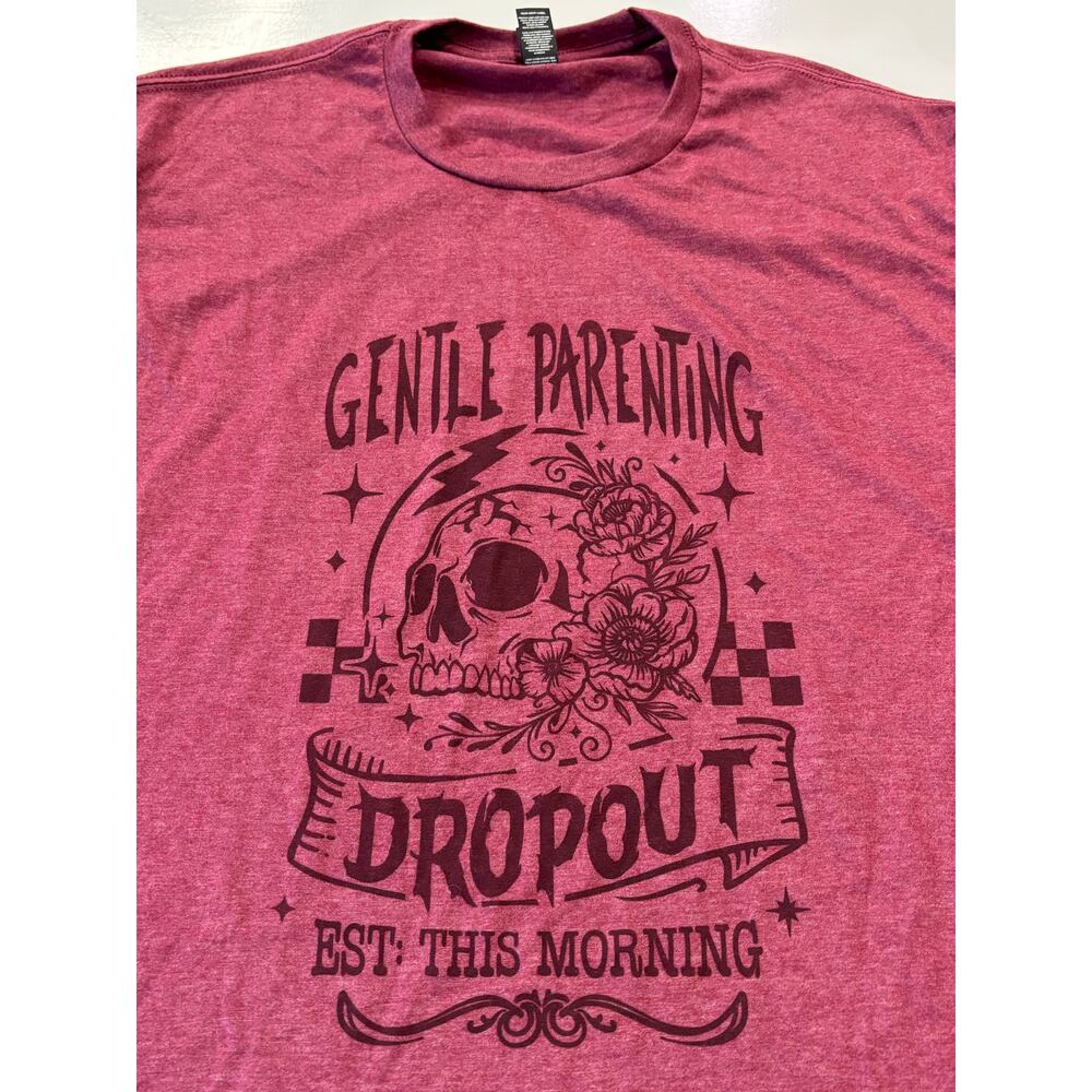 Gentle Parenting Funny Sarcastic Tee. Maroon District unisex t-shirt